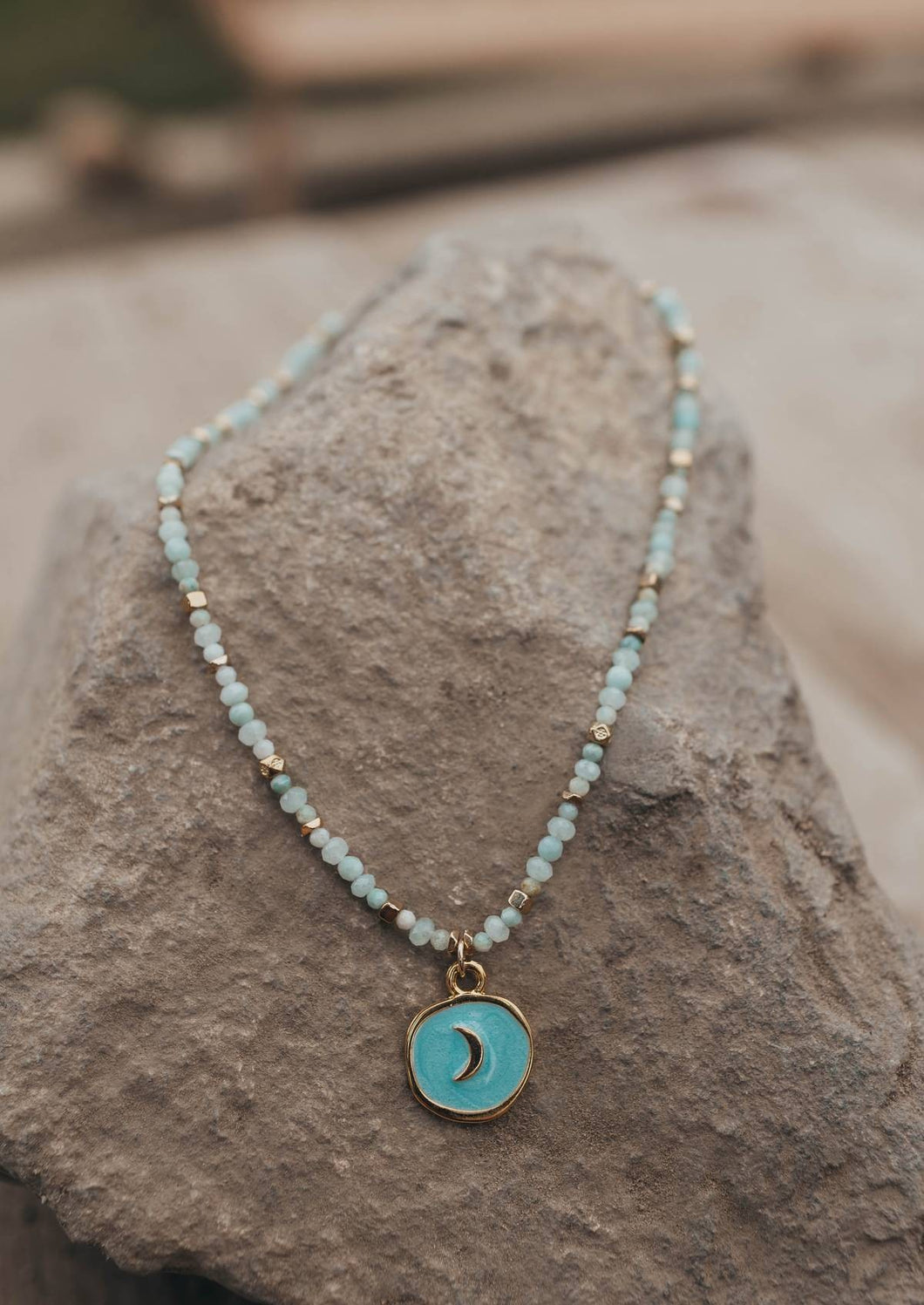 Necklace Amazonite Crescent