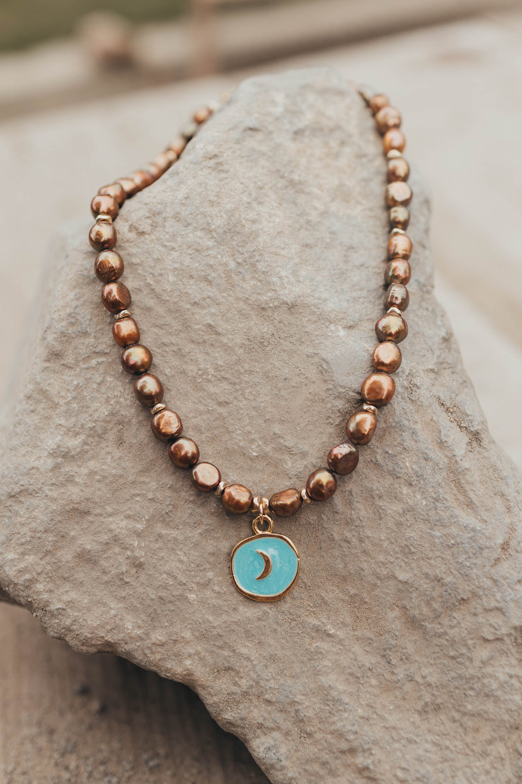 Necklace Pearl Crescent