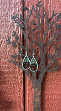 Load image into Gallery viewer, Turquoise Hoops Tone or Silver Tone
