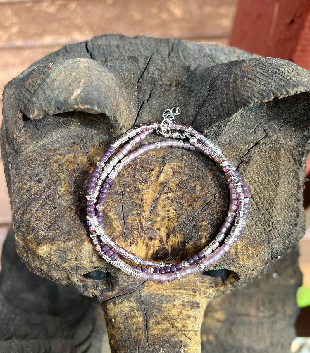 That’s A Wrap Plum Silver Tone