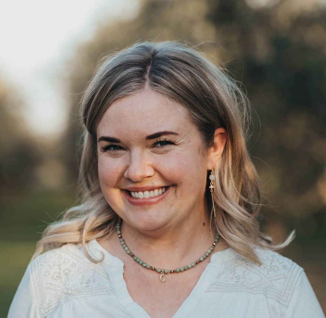 Necklace Green Stone Alphabet