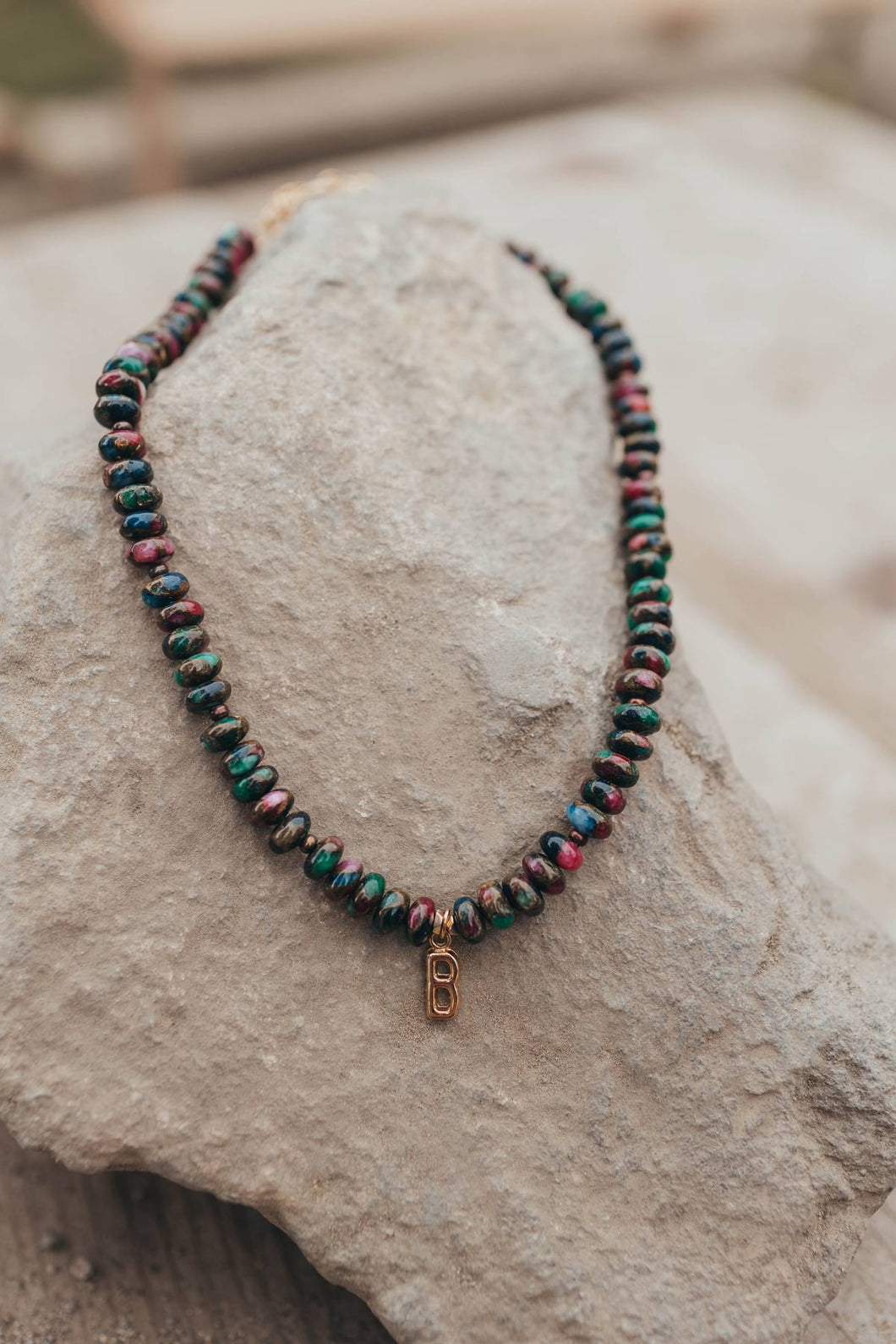 Necklace Multicolored Alphabet