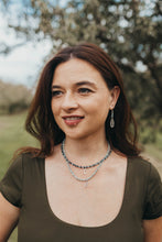 Load image into Gallery viewer, Necklace Amazonite Silver Tone Letter
