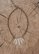 Load image into Gallery viewer, Crystal and Leather Necklace
