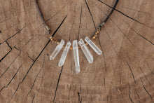 Load image into Gallery viewer, Crystal and Leather Necklace
