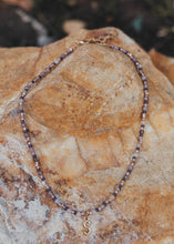 Load image into Gallery viewer, Necklace Lavender with Gold Accents
