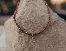 Load image into Gallery viewer, Necklace Red Jasper Gold Accents
