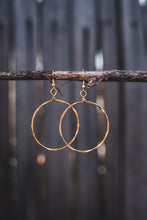 Load image into Gallery viewer, Hammered Hoops- Gold Tone
